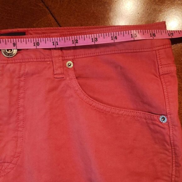 UNTUCKIT Straight Fit Mid Rise Stretch Casual Comfort Pants, 32" X 32", Red - Picture 4 of 8